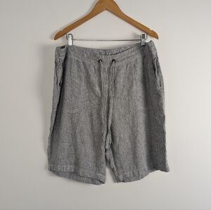 Alexander Jordan Linen-Blend Striped Shorts - Size 1X - Casual Comfort NEW